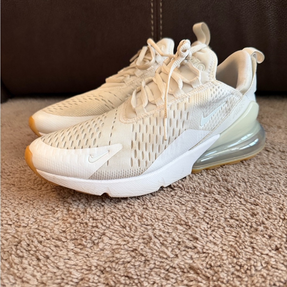 Nike Air Max 270 White Gum DC1702-100 Men’s Size 7 Running Athletic Sneaker Shoe